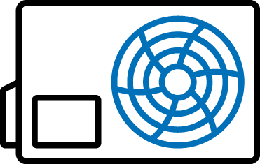 Icon Wärmepumpe Symbol Außengerät/Wärmepumpe – Heizungstausch inkl. Dämmung, Fenster & Türen
