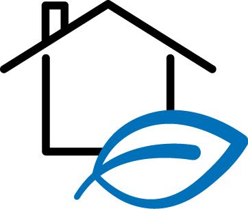 Icon Energieberatung Haus mit Blatt – Energieberatung und BAFA/KfW-Förderanträge